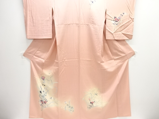 JAPANESE KIMONO / HOMONGI / SILK / FLORAL PLANTS
